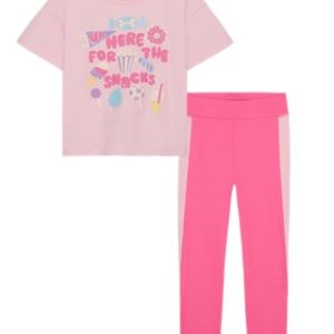UA Colorblock Little Girls' T-Shirt & Leggings Set