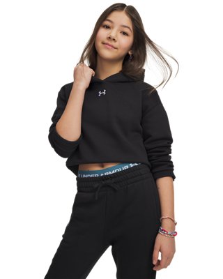 UA Rival Fleece Girls' Crop Hoodie